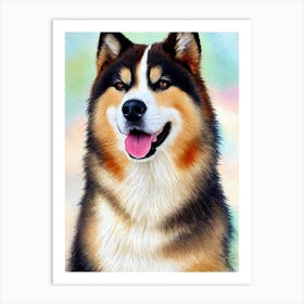Akita Watercolour 2 Dog Art Print