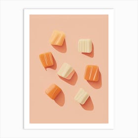 Caramel Chews Candy Sweetie Simplicity Flower Art Print