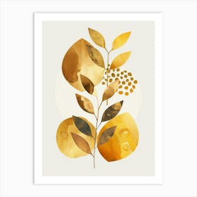 Gold Leaf Print 12 Art Print