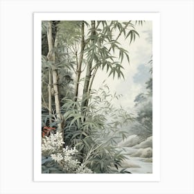 Vintage Jungle Botanical Illustration Bamboo 6 Art Print