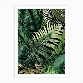 Jungle Foliage 2 Botanical Art Print