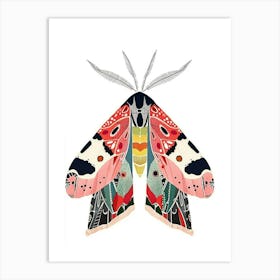 Colourful Insect Illustration Moth 44 Art Print