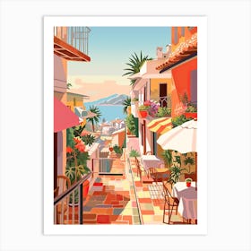 Puerto Vallarta, Mexico, Graphic Illustration 2 Art Print