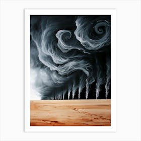 Storm Clouds In The Desert Art Print