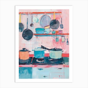 Kitsch Pots & Pans Painting 3 Art Print