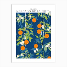 Mercado De La Fruta Orange Illustration 5 Poster Art Print