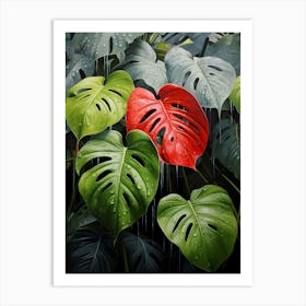 Monstera Leaves 4 Art Print