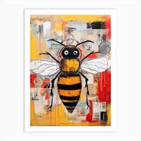 Bee 3 Basquiat style Art Print
