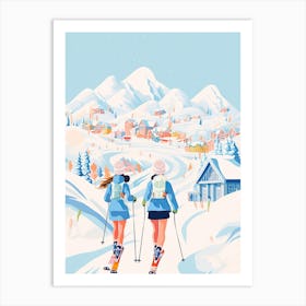 Snowbird Ski Resort   Utah Usa, Ski Resort Illustration 0 Art Print