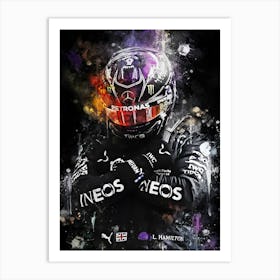 Lewis Hamilton 3 Art Print