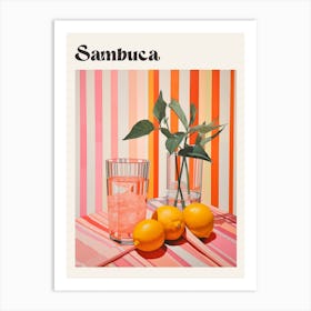 Sambuca Retro Cocktail Poster Art Print