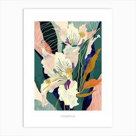 Colourful Flower Illustration Poster Lisianthus 2 Art Print