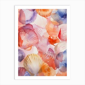 Watercolor Sea Shells 5 Art Print