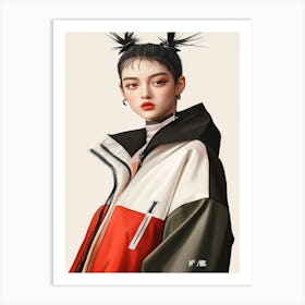 Asian Model K-Pop Girl Art Print