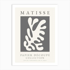 Matisse Grey Leaf Print 1 Art Print