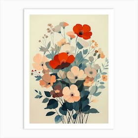 Poppies In A Vase 1 Art Print