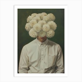 Flowers On The Head 4 Art Print