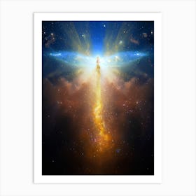Heaven's Gate #1.1 [DALL-E 2/AI/ML art] — space art abstract poster, aesthetic poster, astrological esoteric psychedelic poster, aura art Art Print