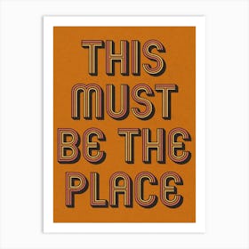 Retro This Must Be The Place, Talking Heads Art Print