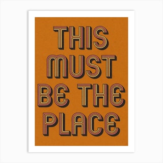Retro This Must Be The Place, Talking Heads Art Print