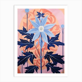 Larkspur 3 Hilma Af Klint Inspired Pastel Flower Painting Art Print