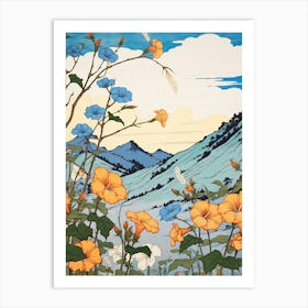 Asagao Morning Glory 2 Japanese Botanical Illustration Art Print