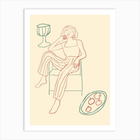 Woman In A Chair 1 Art Print