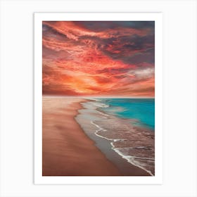 Sunset On The Beach 4 Art Print