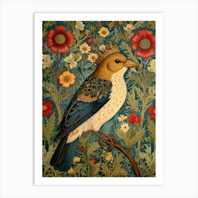 William Morris Bird In A Flower 1 Art Print