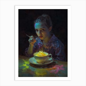 'The Girl At The Table' Art Print