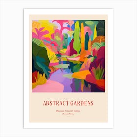 Colourful Gardens Missouri Botanical Garden Usa 3 Red Poster Art Print