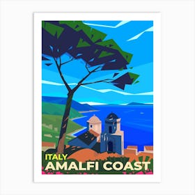 Amalfi Coast travel poster Art Print