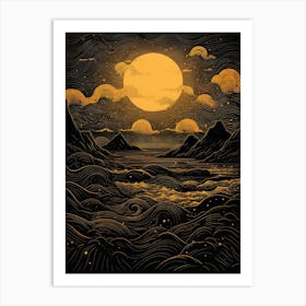 Moon In The Sky Art Print