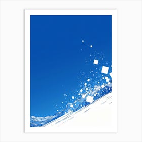 Abstract Snowflakes Art Print