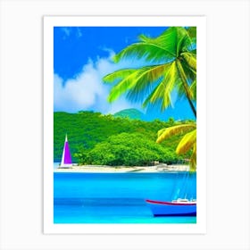 Grenadines Saint Vincent And The Grenadines Pop Art Photography Tropical Destination Art Print