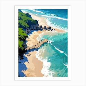 Beach Huts Art Print