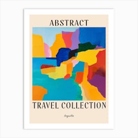 Abstract Travel Collection Poster Anguilla 7 Art Print