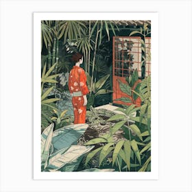 In The Garden Ryoan Ji Garden Japan 11 Art Print