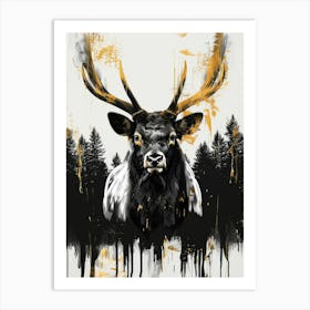 Elk Canvas Print 5 Art Print