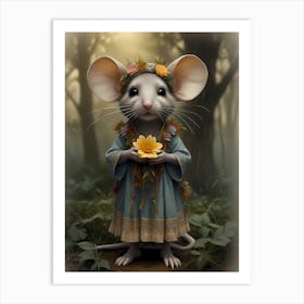 Gypsy Mouse Artwork For Kids Art Print