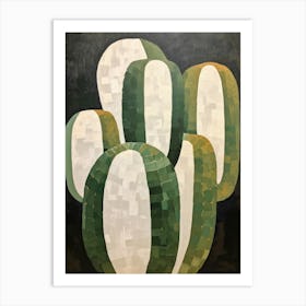 Modern Abstract Cactus Painting Mammillaria Cactus 1 Art Print