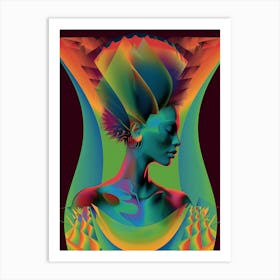 Sixties vibe, portrait of a woman, "Before" Art Print