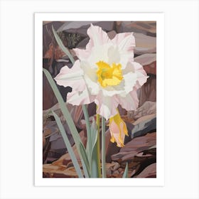 Daffodil 3 Flower Painting Art Print