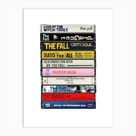 The Fall - Music Poster - Albums on Cassette Print Art Print