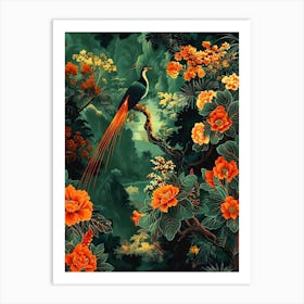 Chinese Peacock Art Print