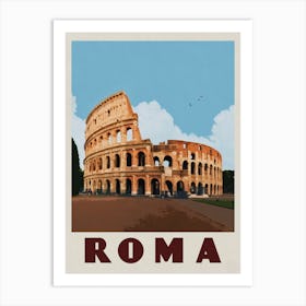 Rome Italy Colosseum Travel Poster Art Print