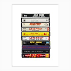 Judas Priest Albums - Cassette Print Music Poster Art Print