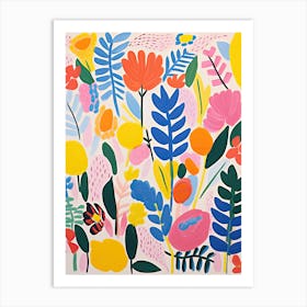 Flowers 51, Matisse style, Floral texture Art Print