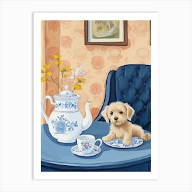 Animals Having Tea   Puppy Dog 4 Art Print