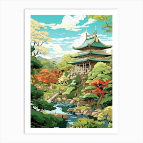 Japanese Friendship Garden Usa Illustration 2 Art Print